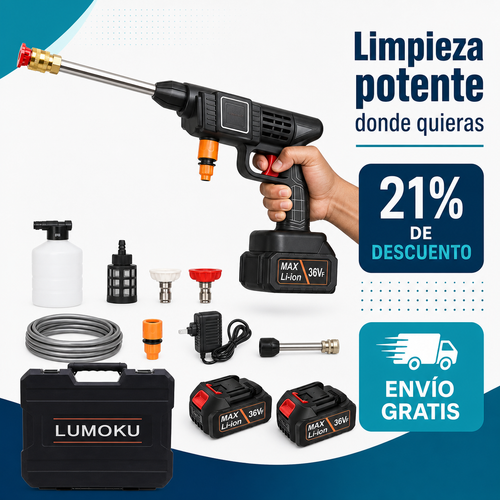 Hidrolavadora Inalámbrica con 2 Baterías