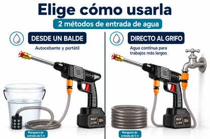 Hidrolavadora Inalámbrica con 2 Baterías