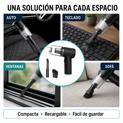 Aspiradora Portátil 2 en 1 para Auto y Hogar